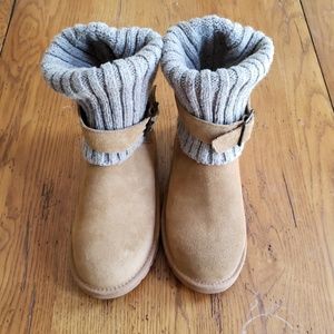 Ugg wool knit leather boots